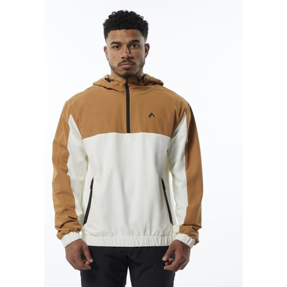 Alphalete Men’s Exp Tech Windbreaker- Chestnut Cream , Size XL